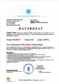 HA8SLT - adóengedély